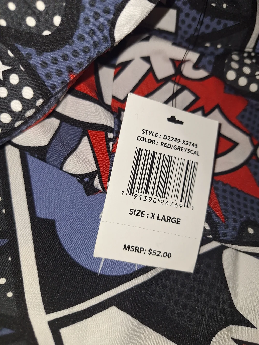 Fresh Prints Of Tokyo Men's Butyon-up Shirt XL All Over Manga Comics Anime NWT - Picture 5 of 5